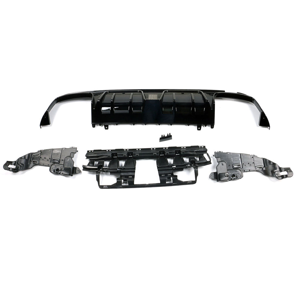 2015-2018 Benz W205 C-Class C63 AMG Gloss Black Rear Diffuser
