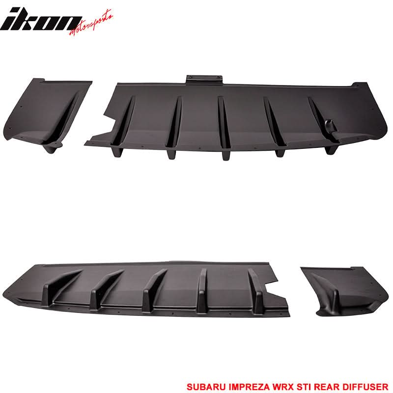 2002-2003 Subaru Impreza WRX STI HT Style Rear Bumper Diffuser ABS