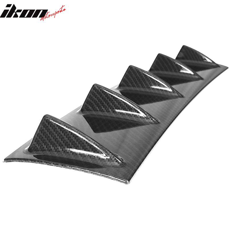 23" x 6" Universal Rear Bumper Diffuser Lip 5 Shark Fins Under