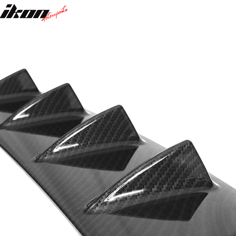 23" x 6" Universal Rear Bumper Diffuser Lip 5 Shark Fins Under