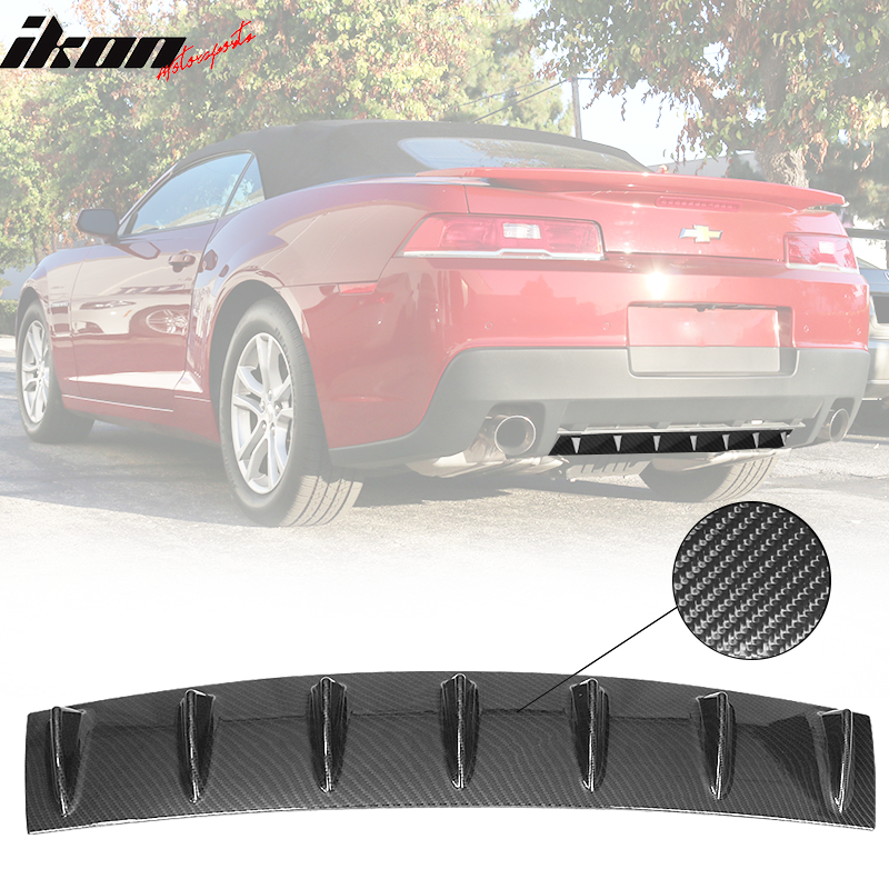 33" x 6" Universal Rear Bumper Diffuser Lip 7 Shark Fins Under