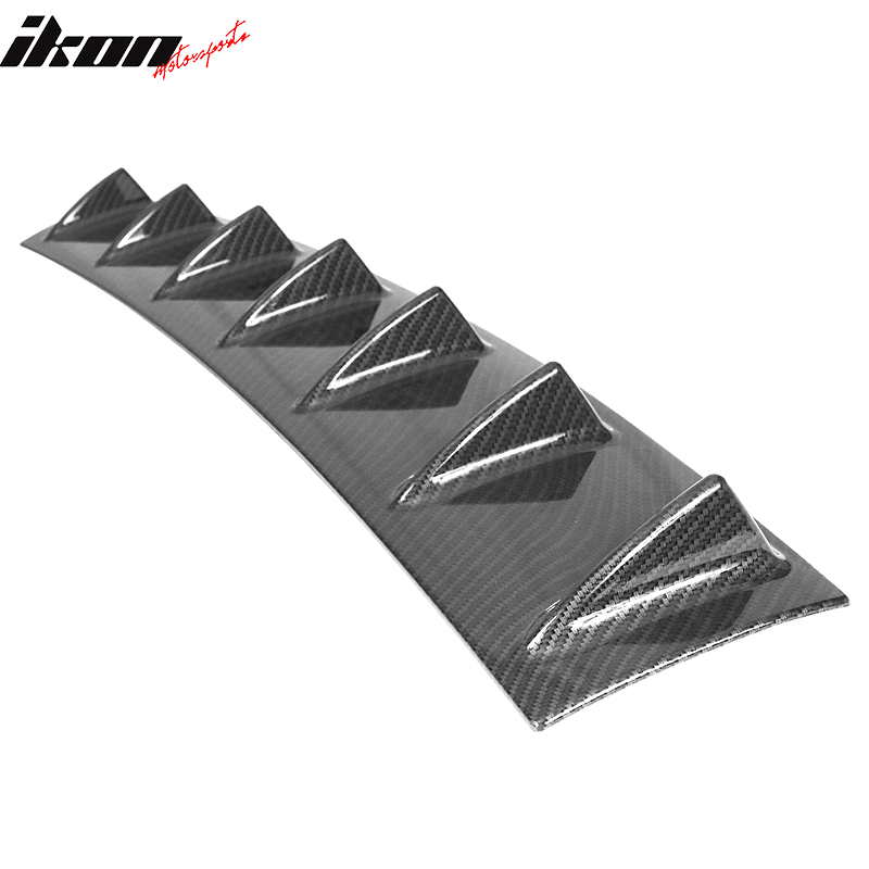 33" x 6" Universal Rear Bumper Diffuser Lip 7 Shark Fins Under
