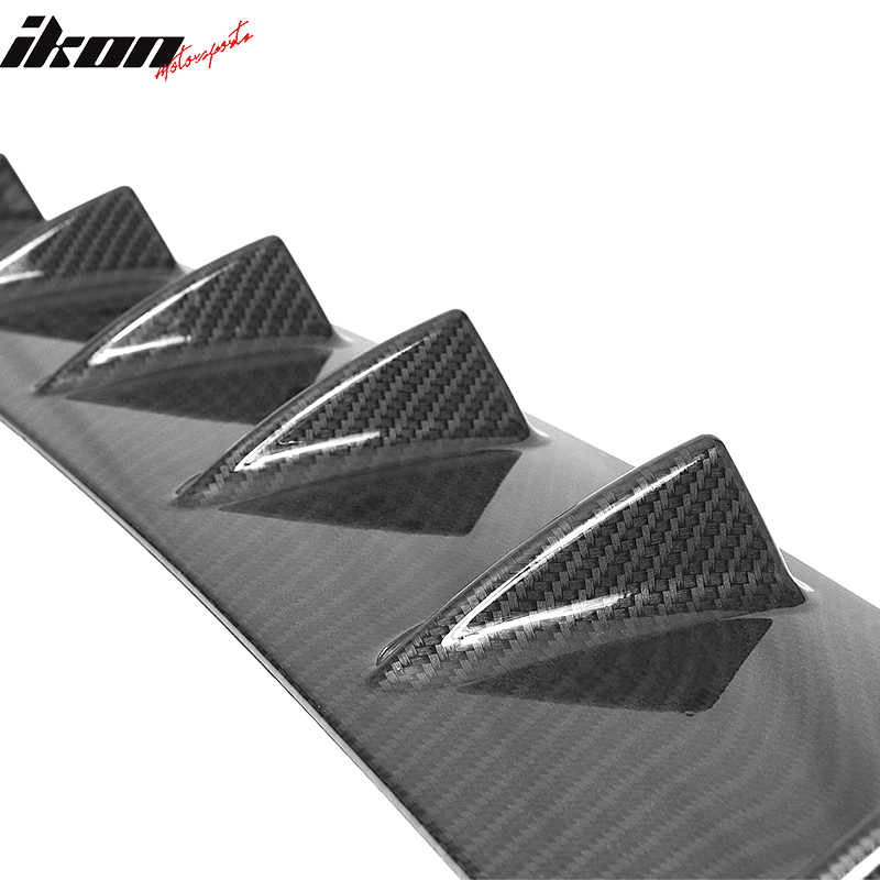 33" x 6" Universal Rear Bumper Diffuser Lip 7 Shark Fins Under
