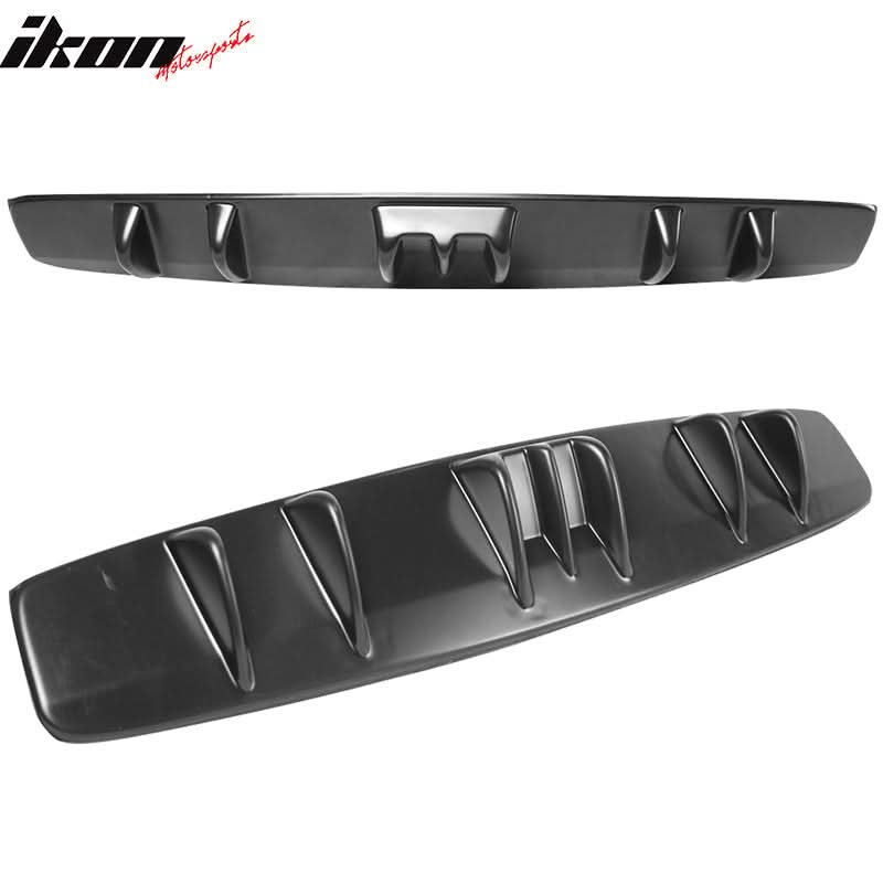 Universal V5 Style Rear Diffuser Shark Fin Kit Unpainted Black ABS