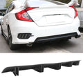 Universal Rear Bumper Diffuser Shark Fin 2PCS Design 33 PP