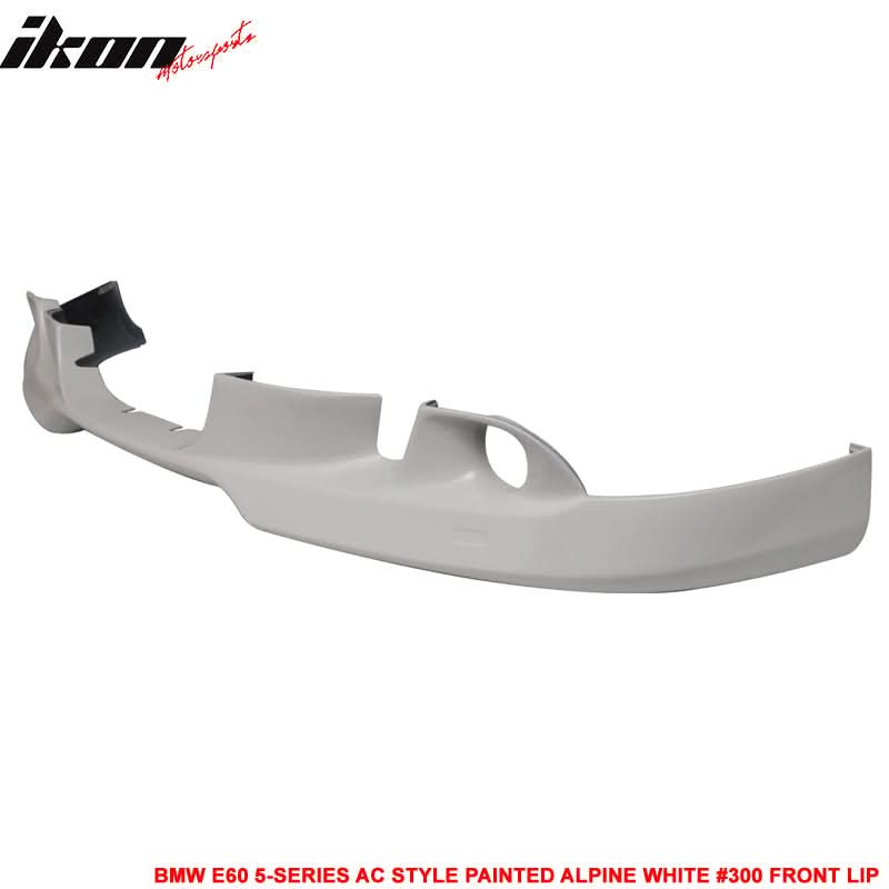 2004-2007 BMW E60 5-Series Painted #300 Alpine White Front Lip PU