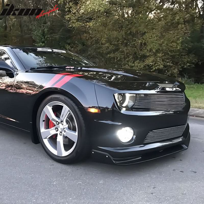 2010-2013 Chevy Camaro V8 SS Street Style Black Front Bumper Lip PU