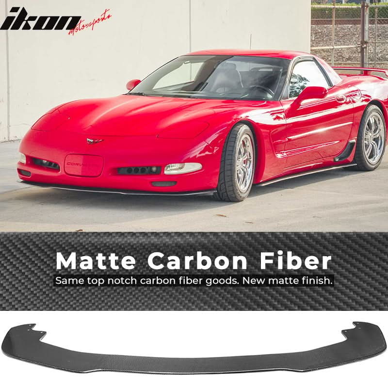 1997-2004 Chevy Corvette C5 IKON Style Front Bumper Lip Carbon Fiber