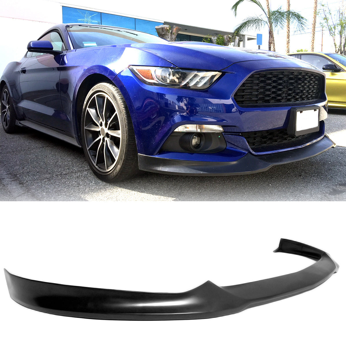 2015-2017 Ford Mustang ST Style Unpainted Front Bumper Lip Spoiler PU