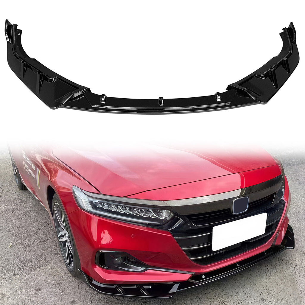2021-2022 Honda Accord IKON V3 Style Front Bumper Lip Spoiler 3PCS