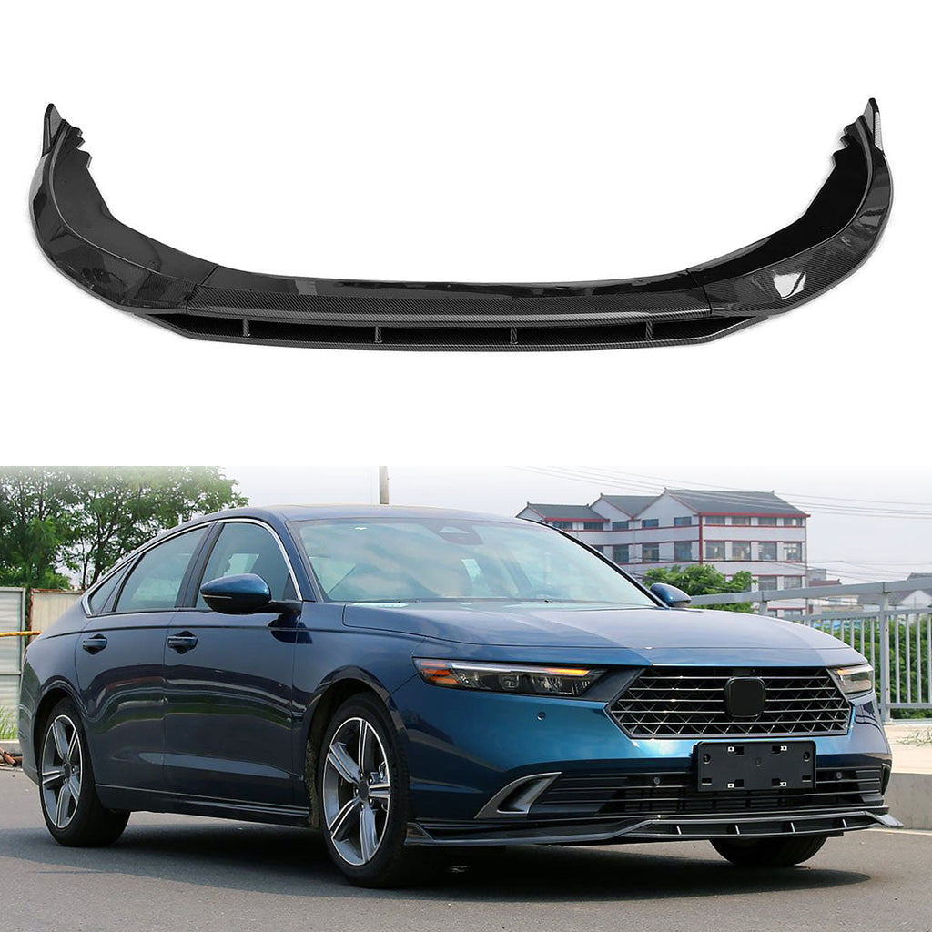 2023-2025 Honda Accord Front Bumper Lip V1 4PC Spoiler Black PP