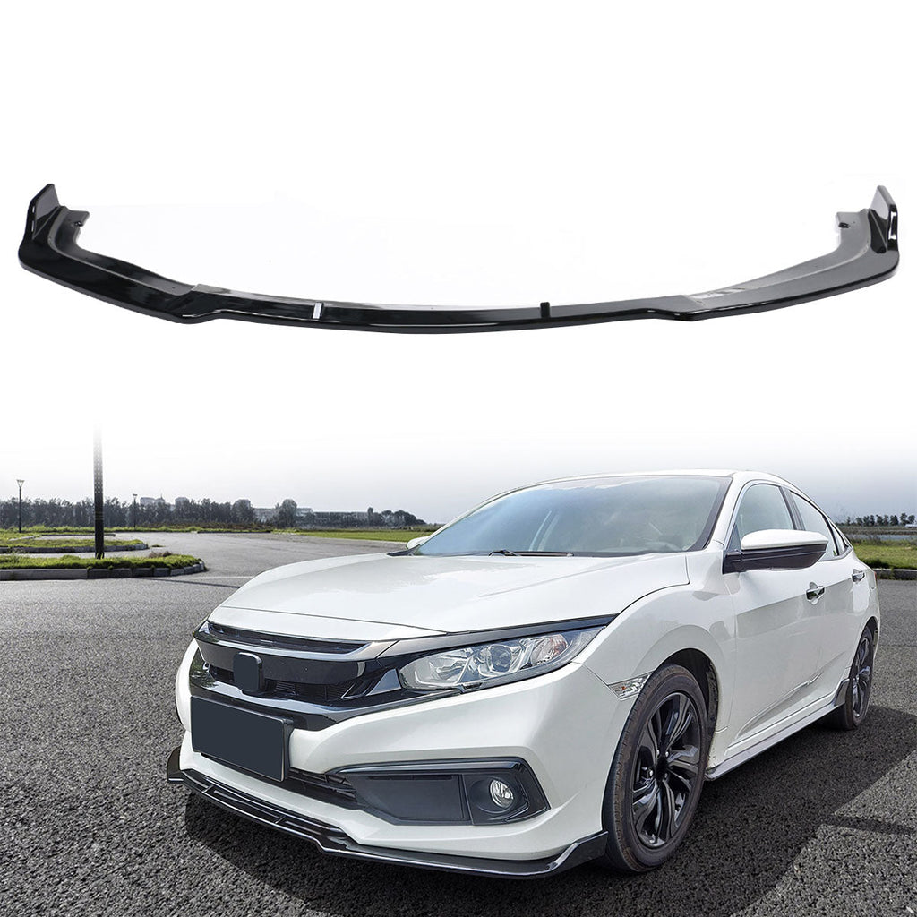 2019-2021 Honda Civic IKON V4 Style Front Bumper Lip Chin Spoiler 1PC