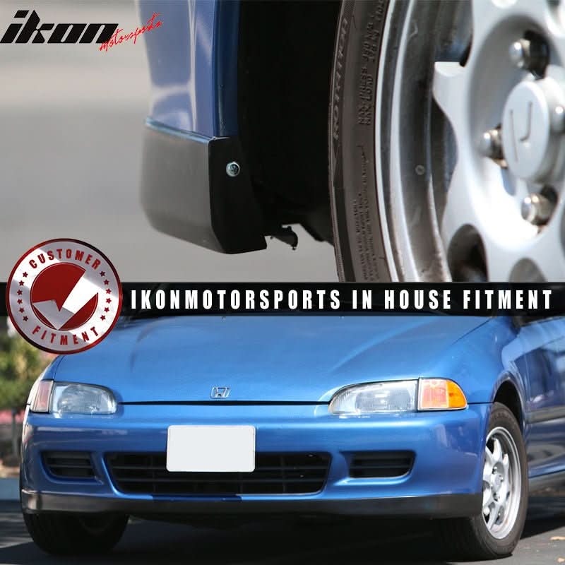 1992-1995 Civic EG Coupe Hatchback OE Style Black Front Bumper Lip PU