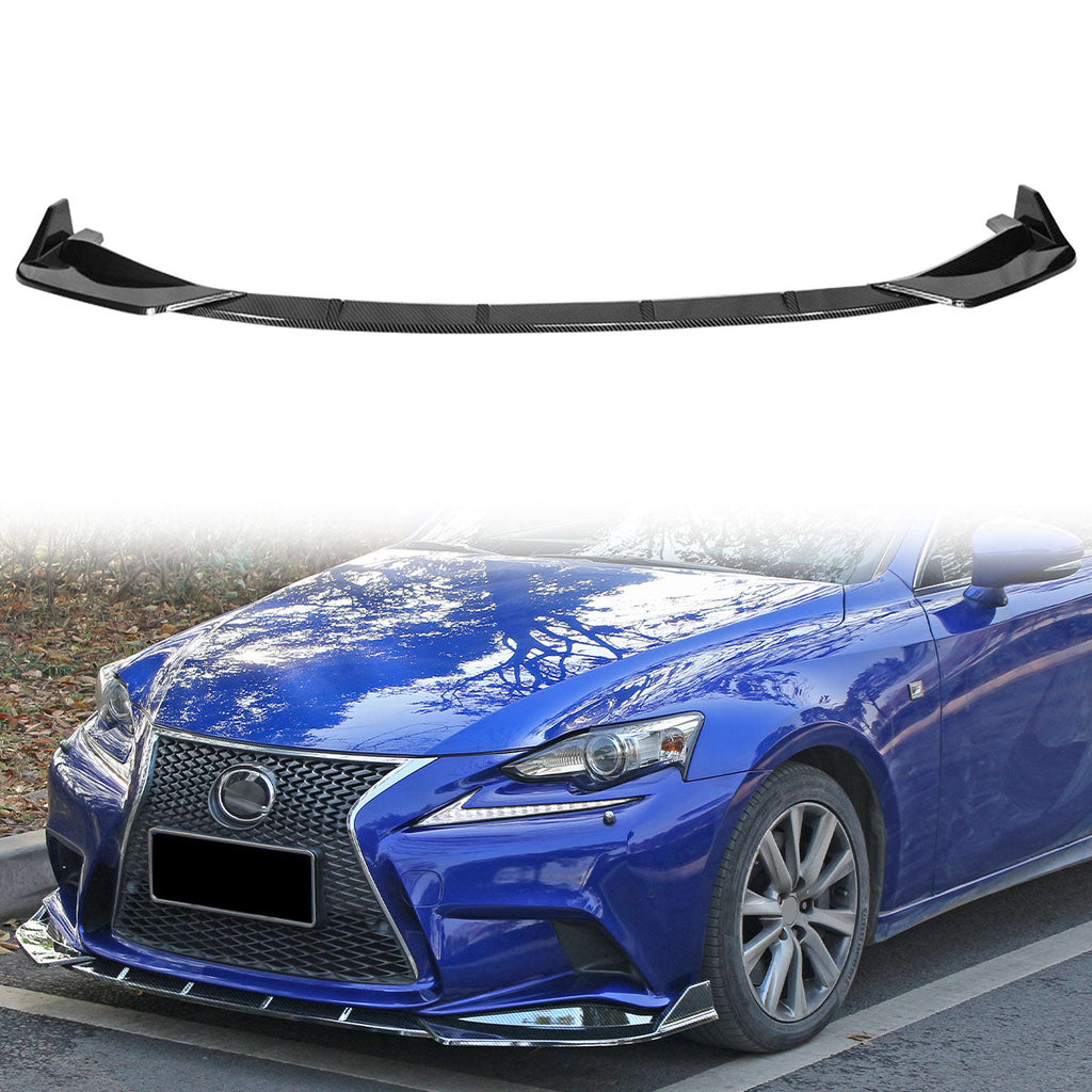 2014-2016 Lexus IS F Sport IKON Style Front Bumper Lip Spoiler 3PCS