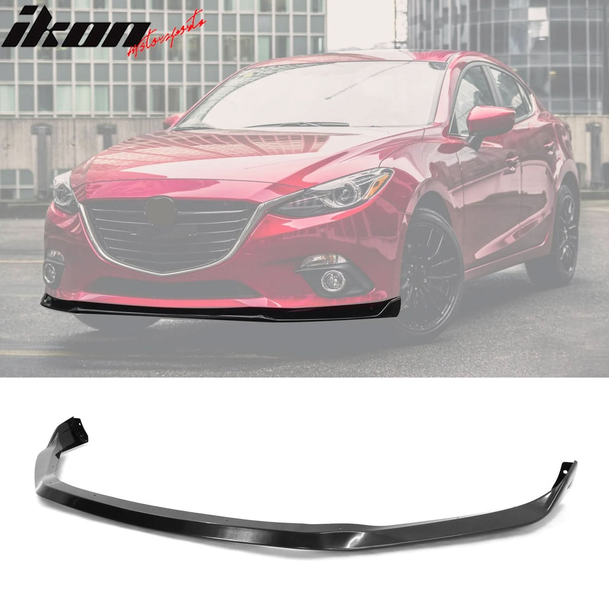2014-2016 Mazda 3 4Dr 5Dr Mazdaspeed Style Front Bumper Lip Spoiler