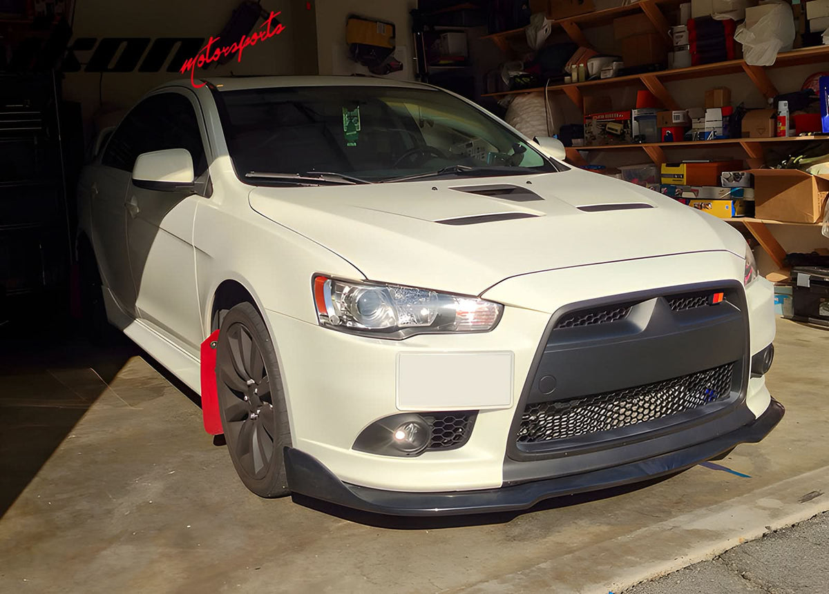 2009-2014 Lancer Ralliart CS Style Front Lip Bumper Lower Spoiler PU