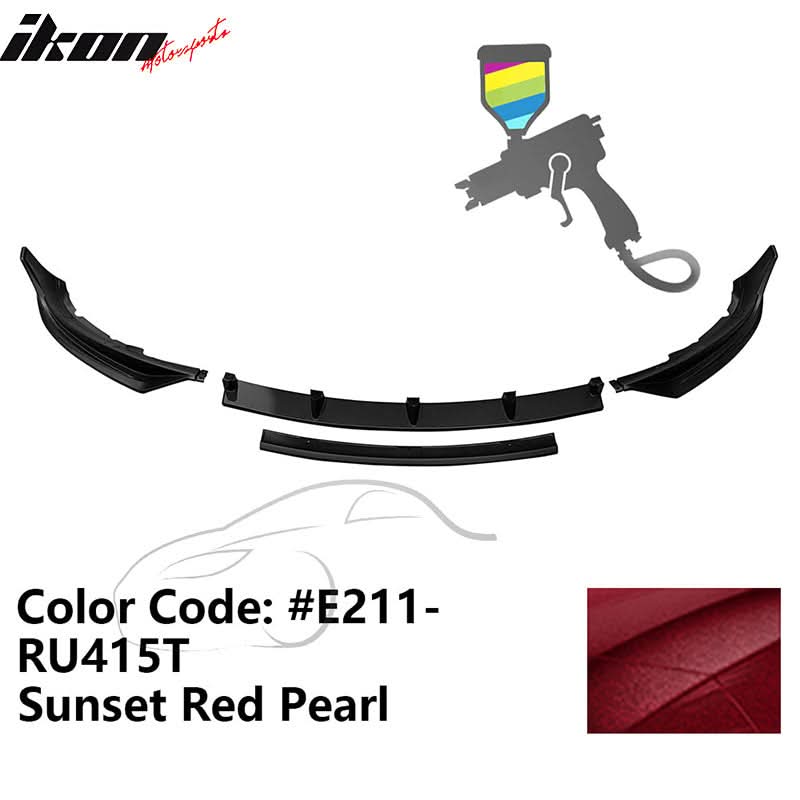 2017-2023 Tesla Model 3 4PC Front Bumper Lip Spoiler