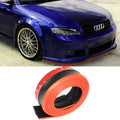 Universal 100" Inch Type 1 Front Bumper Lip Spoiler Black Red Trim
