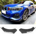Universal 2PC Carbon Fiber Print Front Bumper Lip Splitter