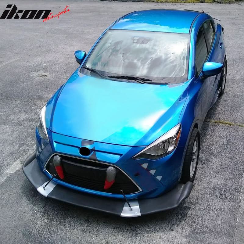 Universal RB Style Front Bumper Lip w/ Carbon Fiber Strut Rods PP