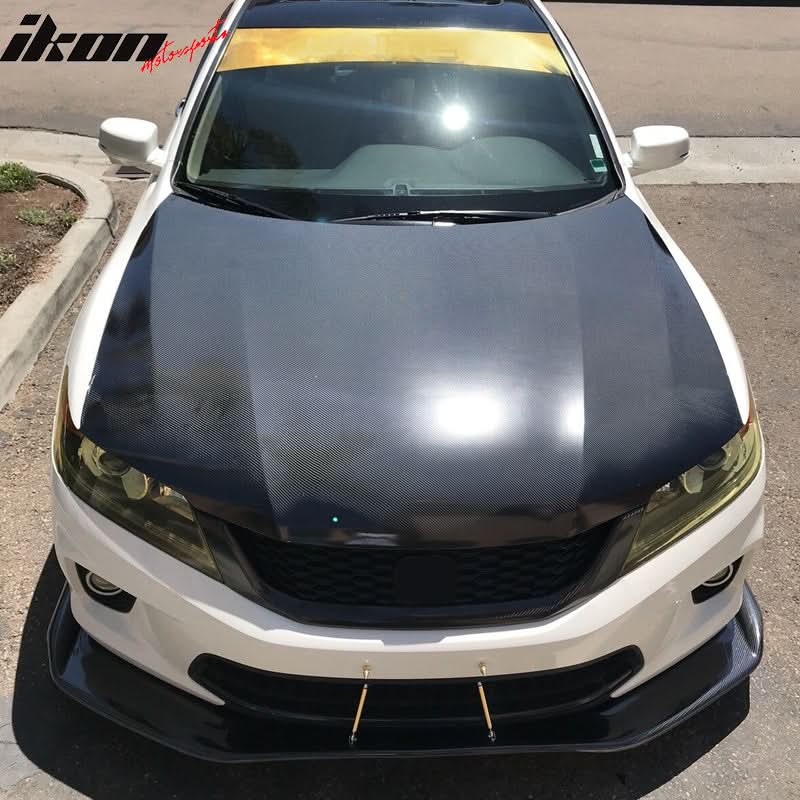 Universal RB Style Front Bumper Lip w/ Carbon Fiber Strut Rods PP
