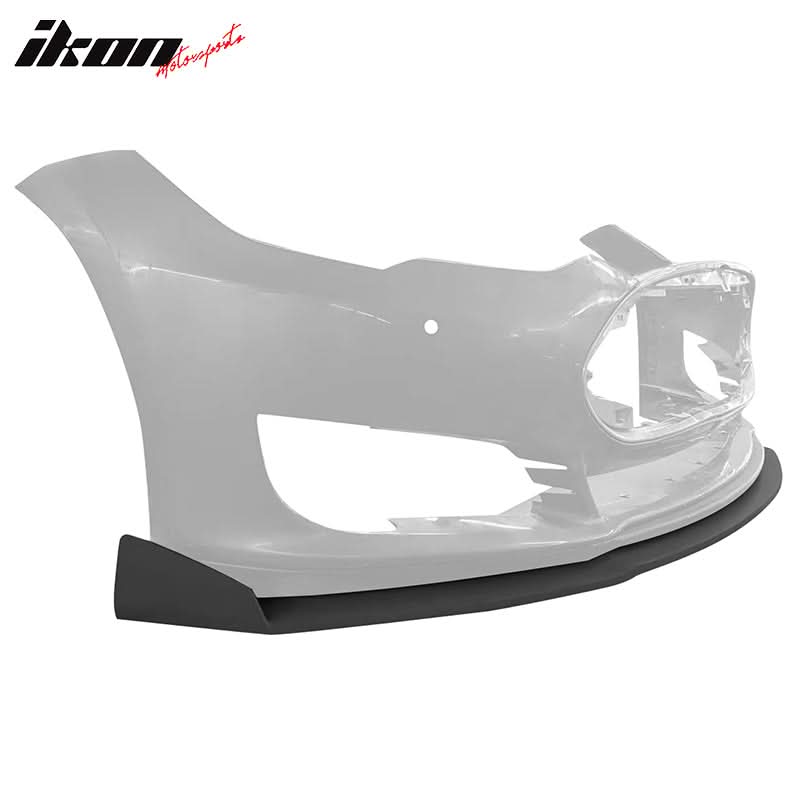 2012-2016 Tesla Model S Sedan IKON Black Front Bumper Lip Spoiler PU