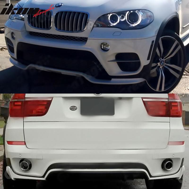 2011-2013 BMW X5 E70 Lci Model Front Rear Bumper Lip Spoiler Kit PP