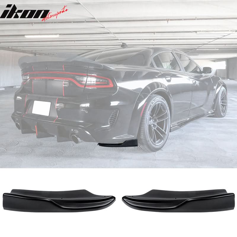 2020-2023 Dodge Charger IKON Matte Black Rear Bumper Side Apron PP