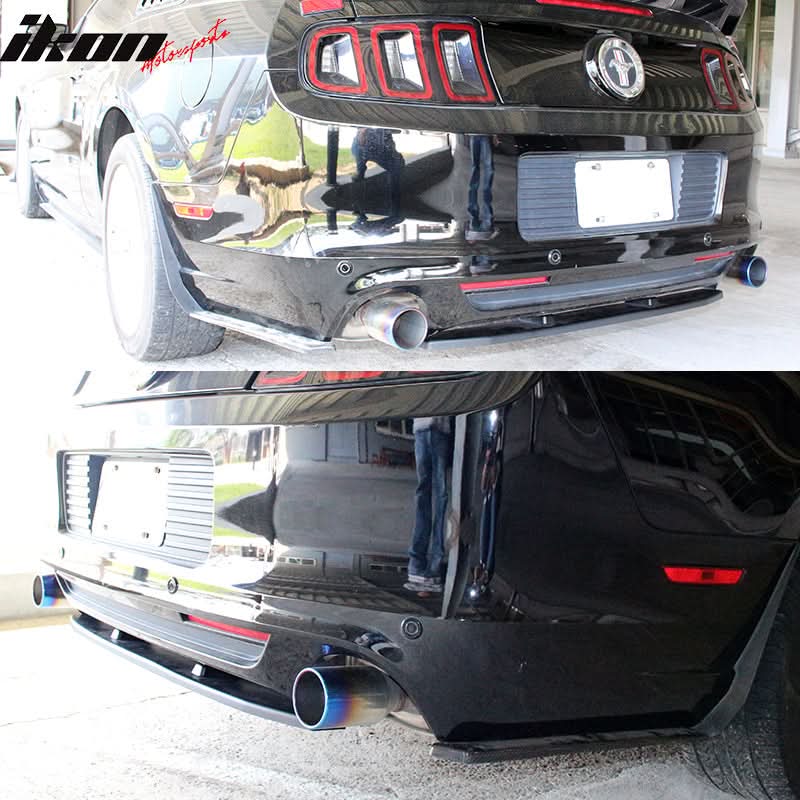 2013-2014 Ford Mustang V6 V8 PU Rear Bumper Center Diffuser Splitter