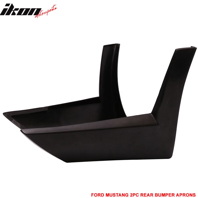 2013-2014 Ford Mustang X Style Rear Bumper Lip Spoiler Side Aprons 2PC