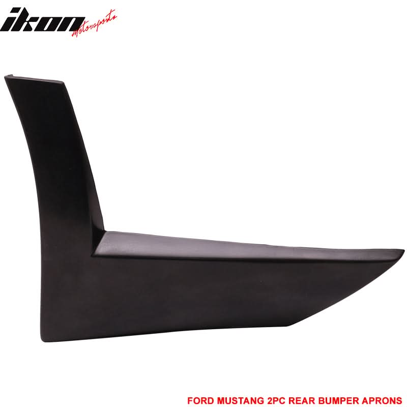 2013-2014 Ford Mustang X Style Rear Bumper Lip Spoiler Side Aprons 2PC