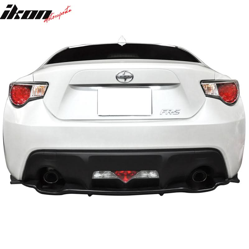2013-2020 Scion FRS OEM Style Unpainted Black Rear Diffuser Aprons ABS