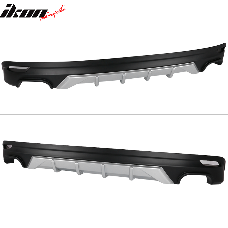 2018-2024 Toyota Camry V3 Style Black &Silver Rear Bumper Lip Diffuser