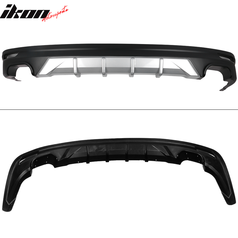 2018-2024 Toyota Camry V3 Style Black &Silver Rear Bumper Lip Diffuser