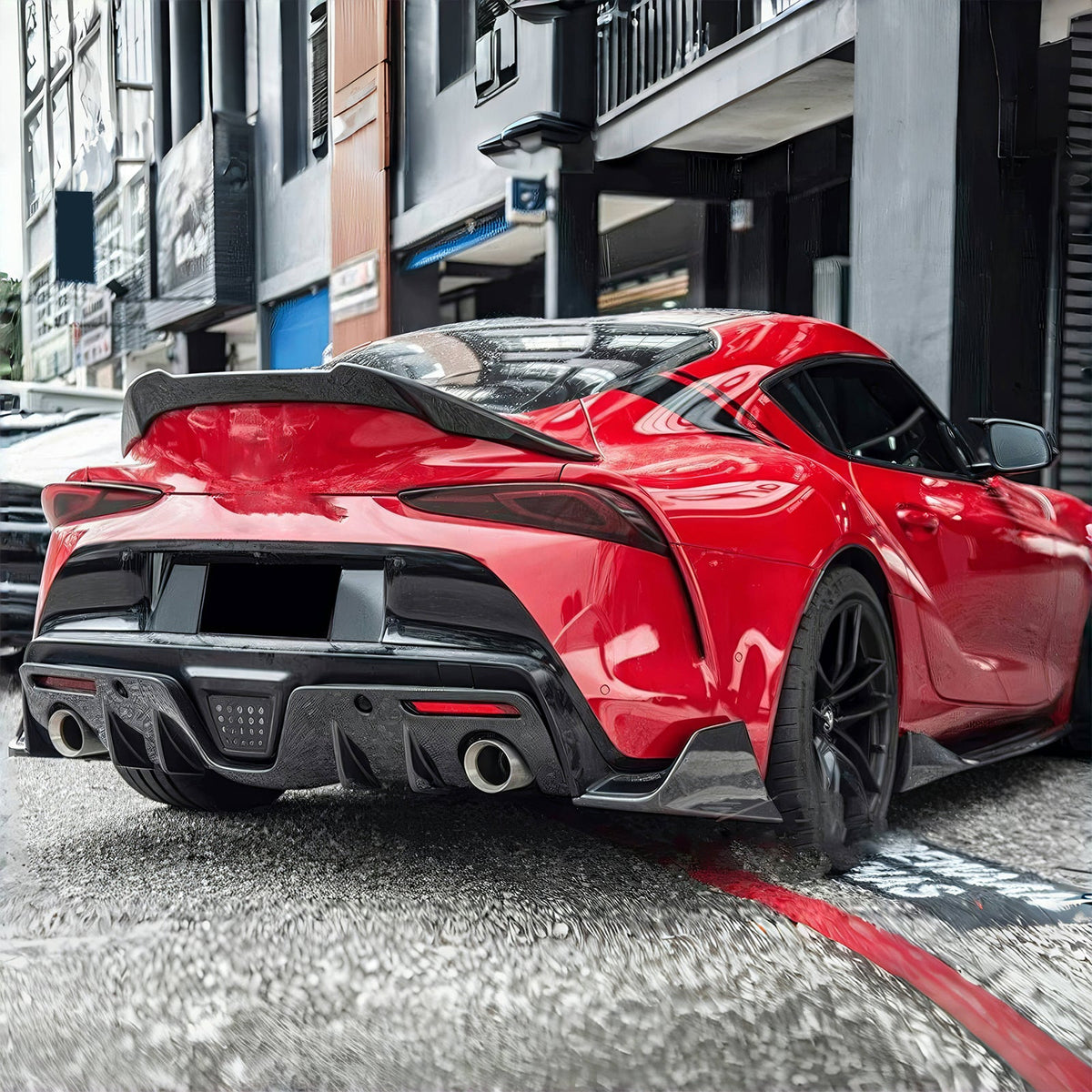 2020-2025 Toyota GR Supra A90 AG Style Rear Aprons Gloss Carbon Fiber