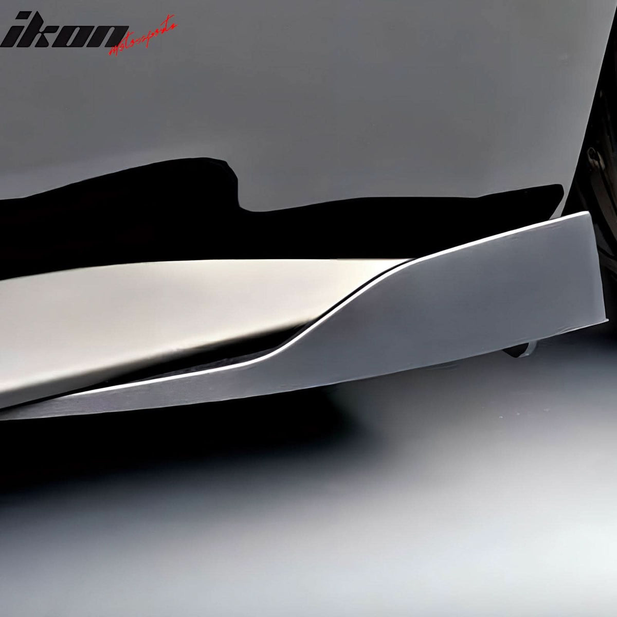 Universal Side Skirts PU ROU Style Unpainted BlackÂ Rocker Pane