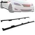 Universal Side Skirts 79" x 3" PU Black Extension Line Rocker Panel