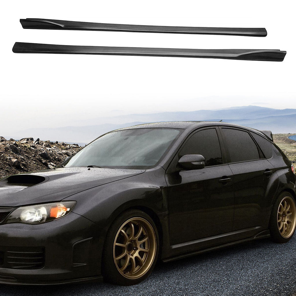 2008-2014 Subaru Impreza WRX STI CS Style Side Skirt Rocker Panel PU