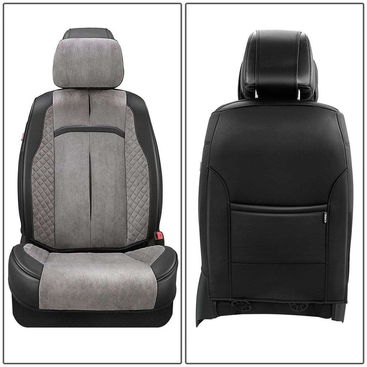 Voris Style Full Set Seat Covers - Black/Grey