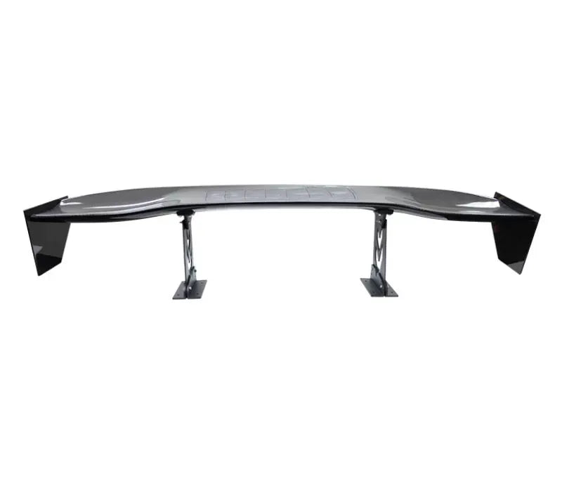 NRG Carbon Fiber 59 Inch Universal Rear Spoiler Arrow Cut Out Stands and End plates
