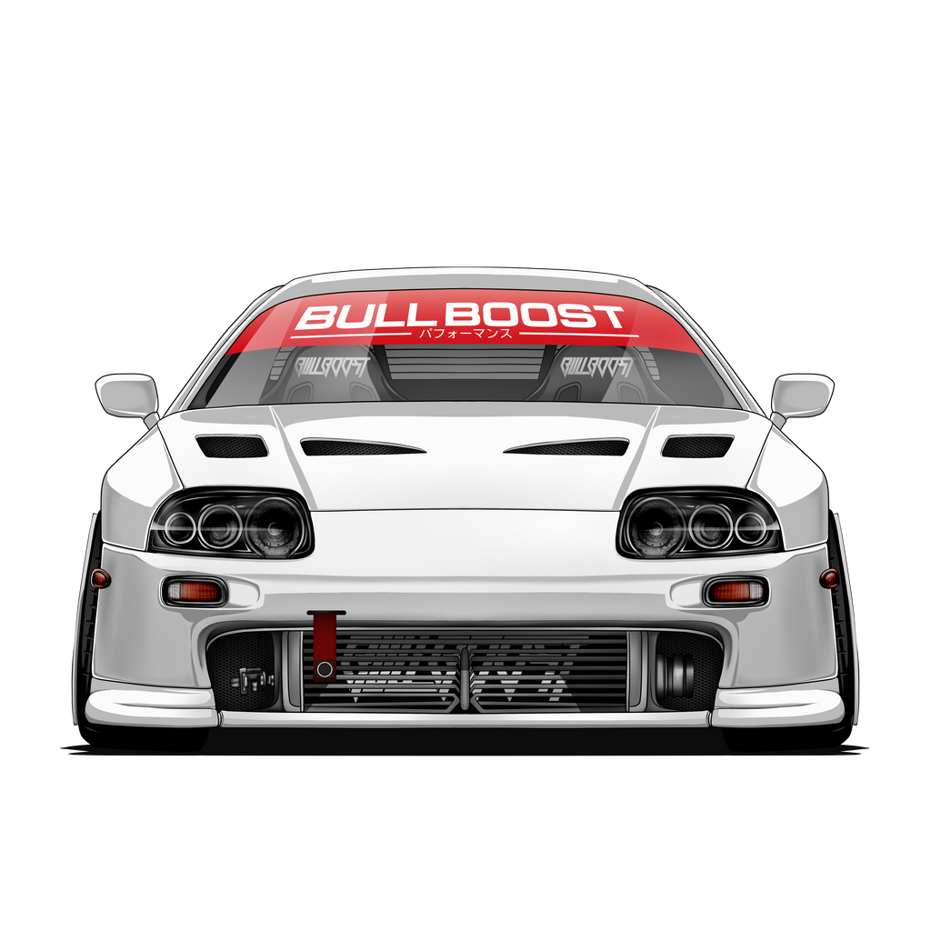 Bull Boost Vinyl Window Banner - Modern
