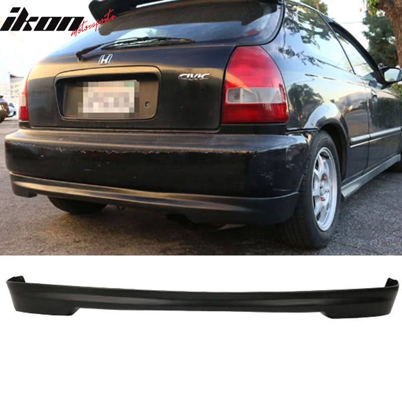 Fits 99-00 Honda Civic T-R Bumper Lip + Grille + Window Visor