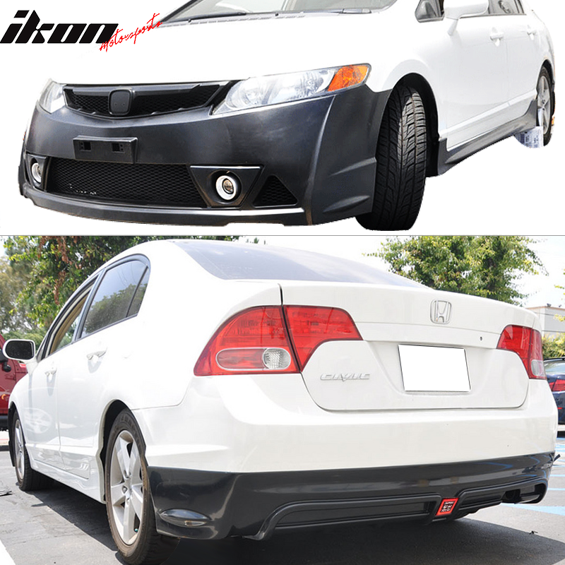 2006-2011 Honda Civic MUG RR Front Bumper Rear Lip With 3rd Light