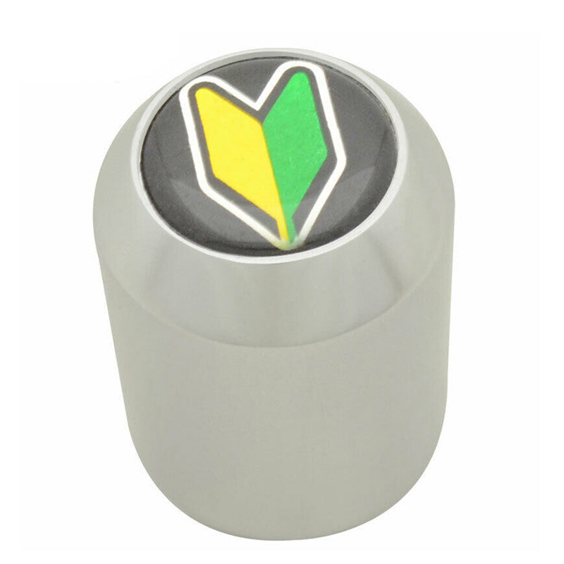 Silver 10X1.5MM MT Transmission MUG Gear Shift Knob+BD Badge Emblem