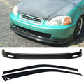 Fits Honda Civic 96-98 Front Bumper Lip Spoiler + Sun Window Visor