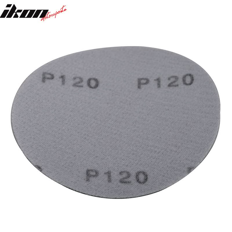 50PC 5" Wet Dry No Hole Sand Paper Disc 120 Grit Repair Sandpaper