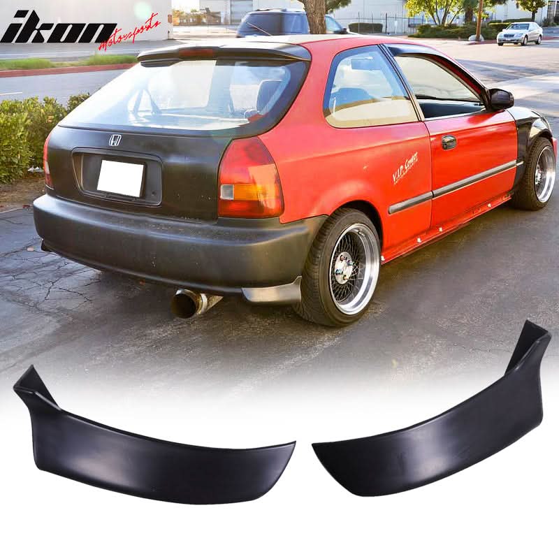 Fits 99-00 Civic Mugen PP Front Bumper Lip + 2PC Rear Bumper Lip Spats