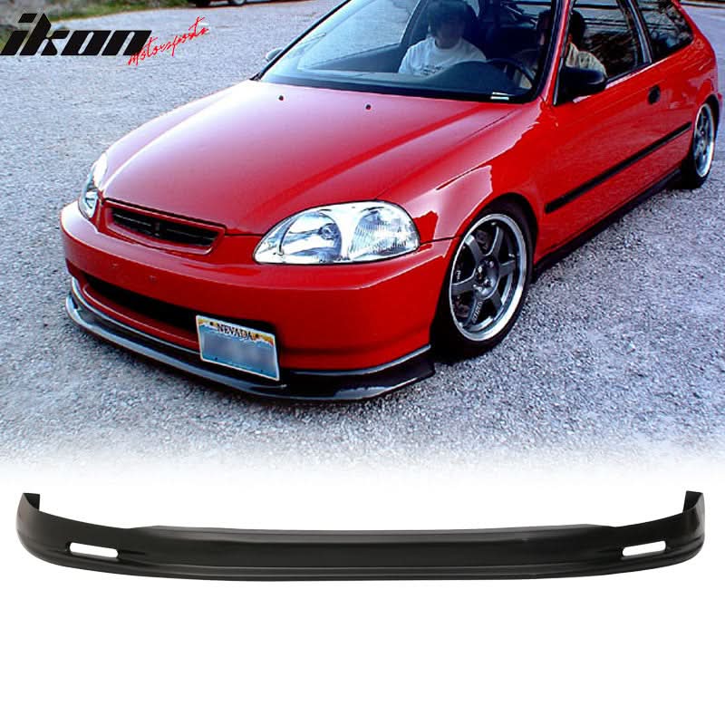 Fits 96-98 Honda Civic Mugen Front Bumper Lip + Sun Window Visor