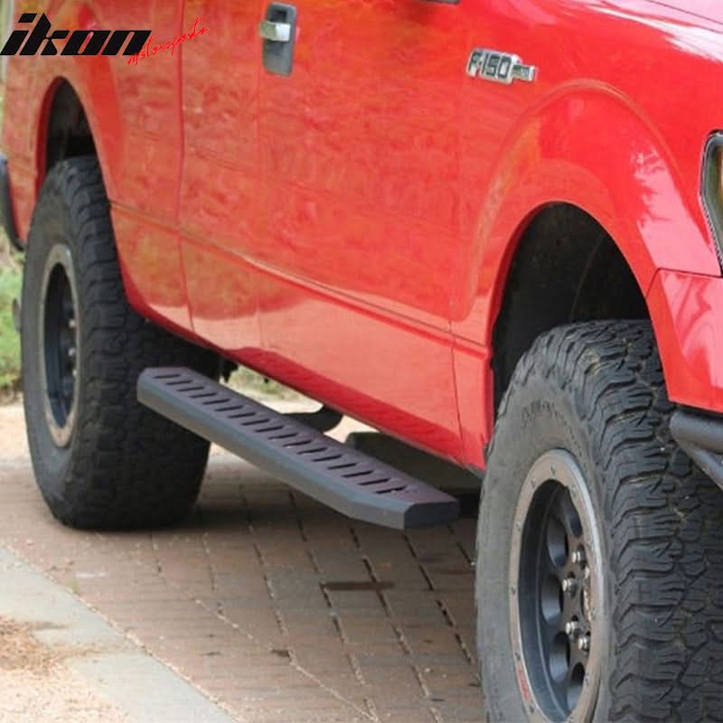 2009-2023 Dodge Ram Quad Cab Texture Black Side Step Bars Carbon Steel