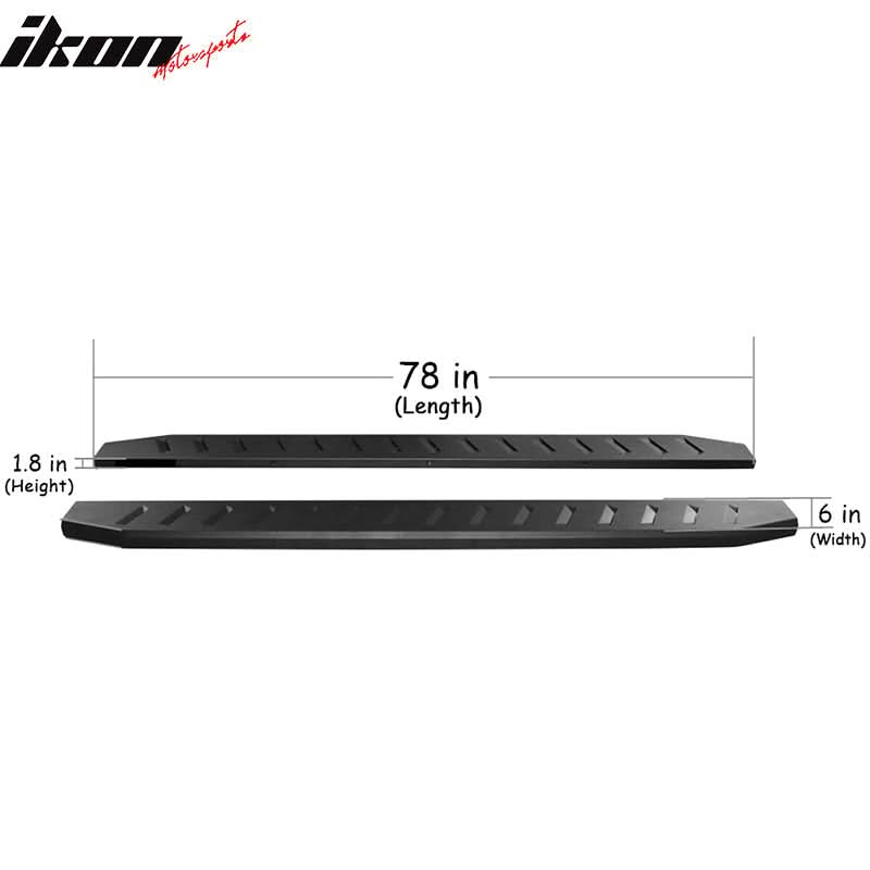 2009-2023 Dodge Ram Quad Cab Texture Black Side Step Bars Carbon Steel